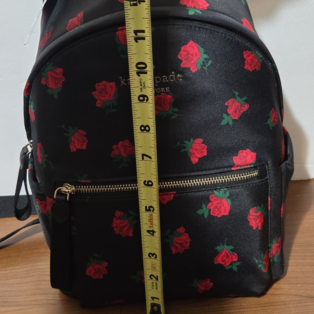 Kate Spade Floral Black and Red Backpack - Picture 3 of 10